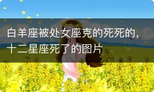 白羊座被处女座克的死死的，十二星座死了的图片