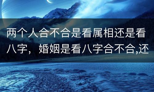 两个人合不合是看属相还是看八字，婚姻是看八字合不合,还是是看属相合不合