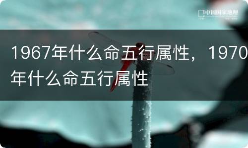1967年什么命五行属性，1970年什么命五行属性