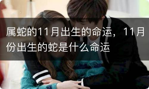 属蛇的11月出生的命运，11月份出生的蛇是什么命运