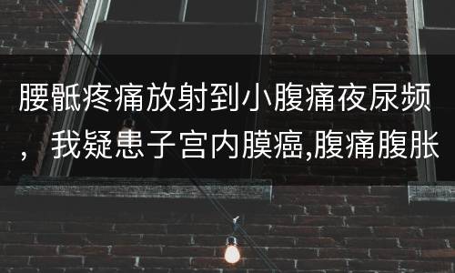 腰骶疼痛放射到小腹痛夜尿频，我疑患子宫内膜癌,腹痛腹胀,腰骶部痛,有时