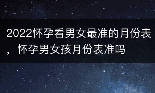 2022怀孕看男女最准的月份表，怀孕男女孩月份表准吗