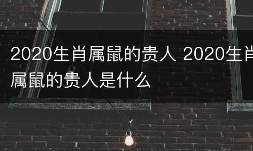 2020生肖属鼠的贵人 2020生肖属鼠的贵人是什么