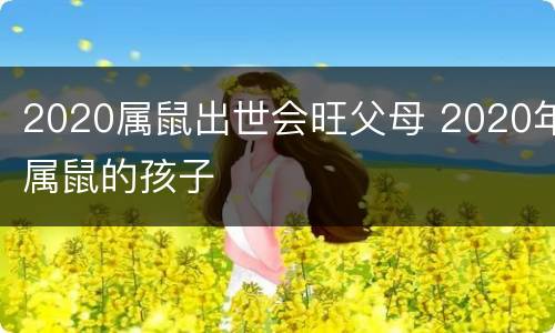 2020属鼠出世会旺父母 2020年属鼠的孩子