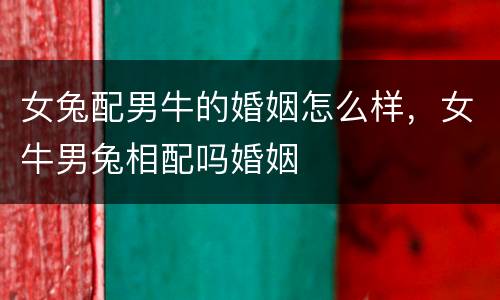 女兔配男牛的婚姻怎么样，女牛男兔相配吗婚姻