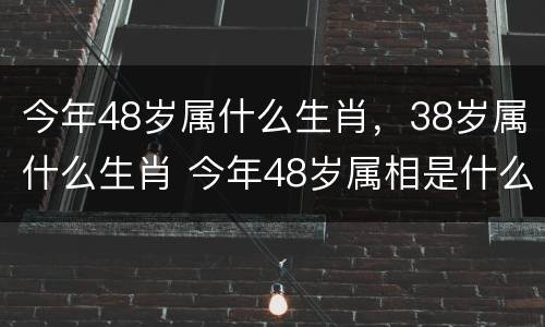 今年48岁属什么生肖，38岁属什么生肖 今年48岁属相是什么生肖