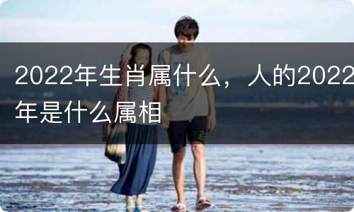 2022年生肖属什么，人的2022年是什么属相