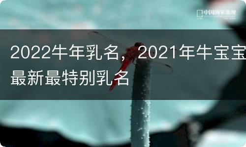 2022牛年乳名，2021年牛宝宝最新最特别乳名