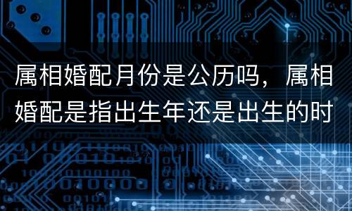 属相婚配月份是公历吗，属相婚配是指出生年还是出生的时候