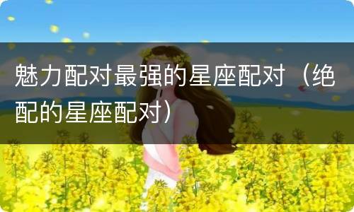 魅力配对最强的星座配对（绝配的星座配对）