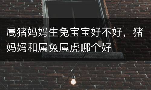 属猪妈妈生兔宝宝好不好，猪妈妈和属兔属虎哪个好