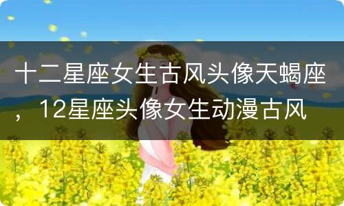 十二星座女生古风头像天蝎座，12星座头像女生动漫古风