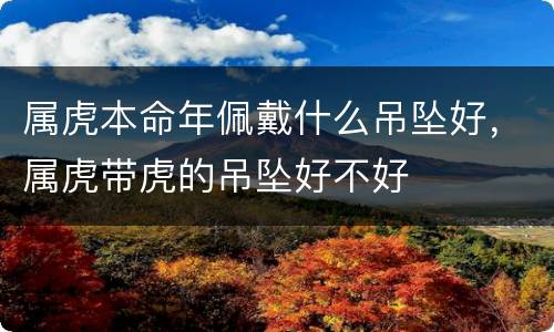 属虎本命年佩戴什么吊坠好，属虎带虎的吊坠好不好
