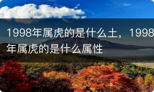 1998年属虎的是什么土，1998年属虎的是什么属性