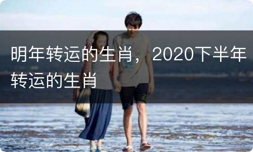 明年转运的生肖，2020下半年转运的生肖