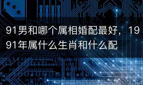 91男和哪个属相婚配最好，1991年属什么生肖和什么配