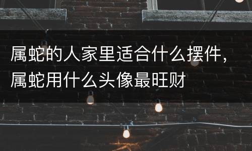 属蛇的人家里适合什么摆件，属蛇用什么头像最旺财