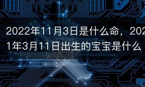 2022年11月3日是什么命，2021年3月11日出生的宝宝是什么命