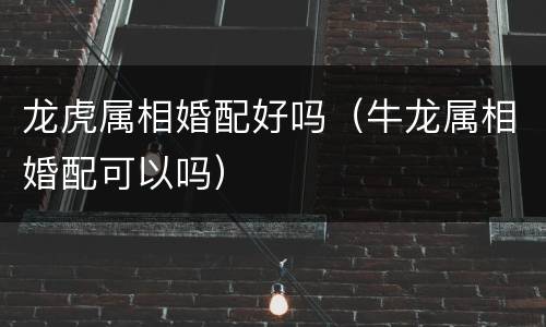龙虎属相婚配好吗（牛龙属相婚配可以吗）