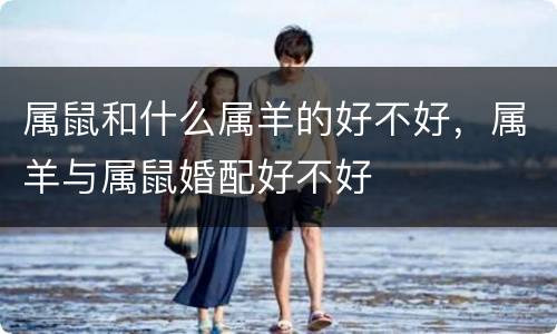 属鼠和什么属羊的好不好，属羊与属鼠婚配好不好