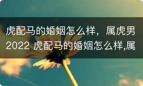 虎配马的婚姻怎么样，属虎男2022 虎配马的婚姻怎么样,属虎男2022年怎么样