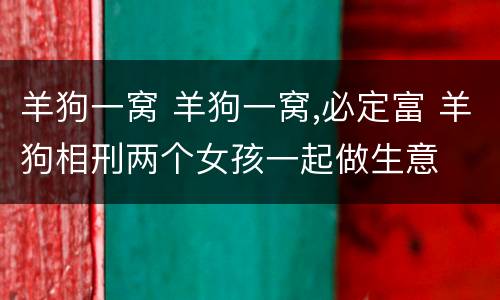 羊狗一窝 羊狗一窝,必定富 羊狗相刑两个女孩一起做生意