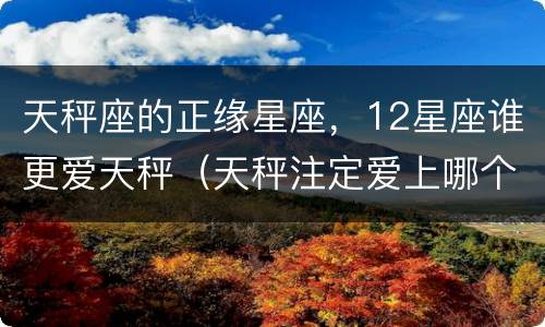 天秤座的正缘星座，12星座谁更爱天秤（天秤注定爱上哪个星座）