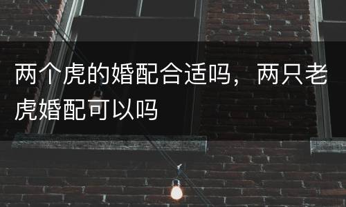 两个虎的婚配合适吗，两只老虎婚配可以吗