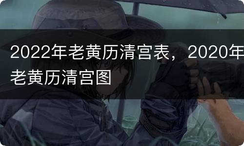 2022年老黄历清宫表，2020年老黄历清宫图