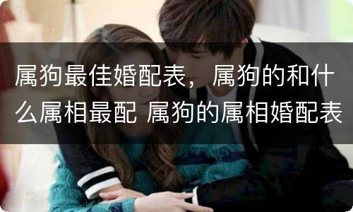 属狗最佳婚配表，属狗的和什么属相最配 属狗的属相婚配表