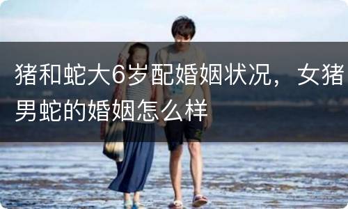 猪和蛇大6岁配婚姻状况，女猪男蛇的婚姻怎么样