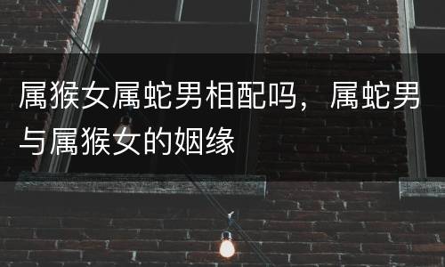 属猴女属蛇男相配吗，属蛇男与属猴女的姻缘