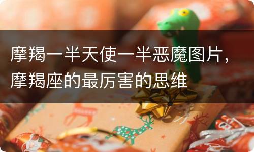 摩羯一半天使一半恶魔图片，摩羯座的最厉害的思维