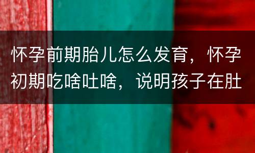 怀孕前期胎儿怎么发育，怀孕初期吃啥吐啥，说明孩子在肚子里发育很好吗？