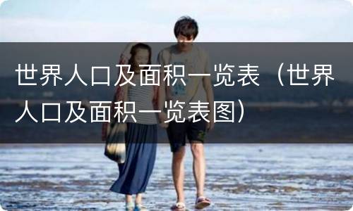 世界人口及面积一览表（世界人口及面积一览表图）