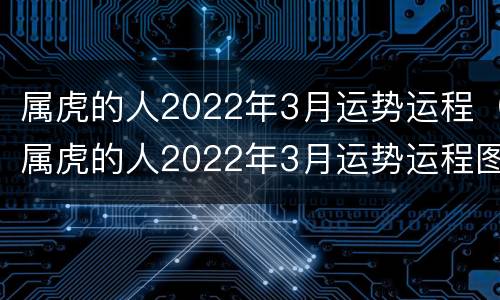 属虎的人2022年3月运势运程（属虎的人2022年3月运势运程图）