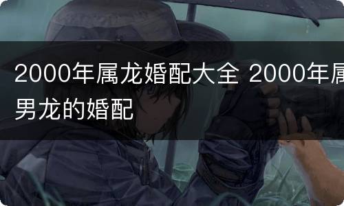 2000年属龙婚配大全 2000年属男龙的婚配