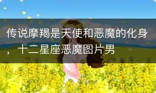 传说摩羯是天使和恶魔的化身，十二星座恶魔图片男