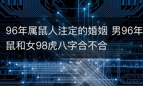 96年属鼠人注定的婚姻 男96年鼠和女98虎八字合不合