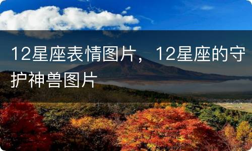 12星座表情图片，12星座的守护神兽图片