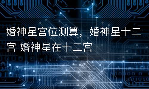 婚神星宫位测算，婚神星十二宫 婚神星在十二宫