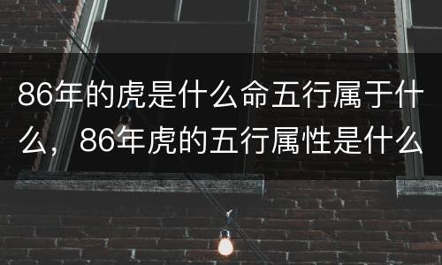 86年的虎是什么命五行属于什么，86年虎的五行属性是什么