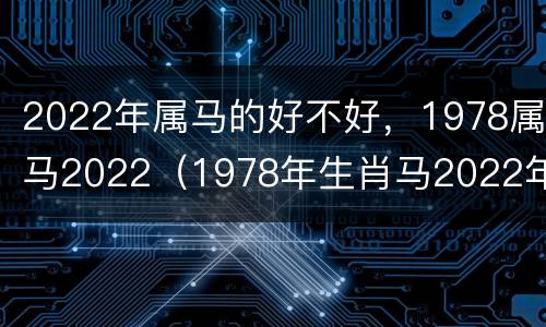 2022年属马的好不好，1978属马2022（1978年生肖马2022年）