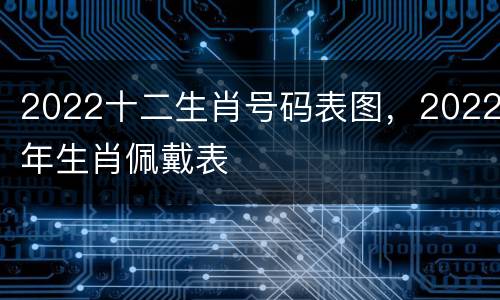 2022十二生肖号码表图，2022年生肖佩戴表