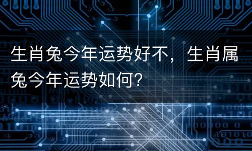 生肖兔今年运势好不，生肖属兔今年运势如何?