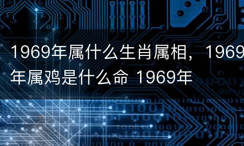 1969年属什么生肖属相，1969年属鸡是什么命 1969年