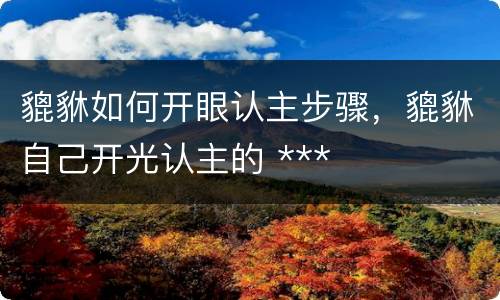 貔貅如何开眼认主步骤，貔貅自己开光认主的 ***