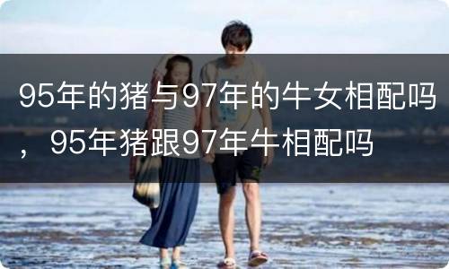 95年的猪与97年的牛女相配吗，95年猪跟97年牛相配吗