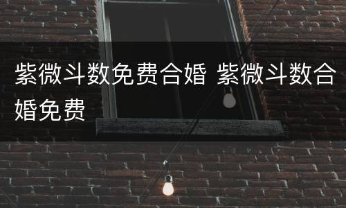 紫微斗数免费合婚 紫微斗数合婚免费