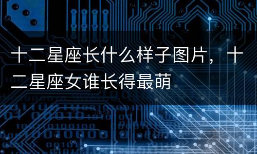 十二星座长什么样子图片，十二星座女谁长得最萌